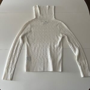 White Button Turtle Neck